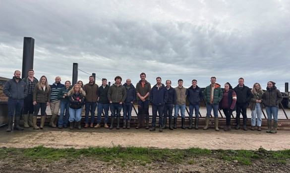 A line of people taking part in a previous Entrepreneurs in Dairy course.